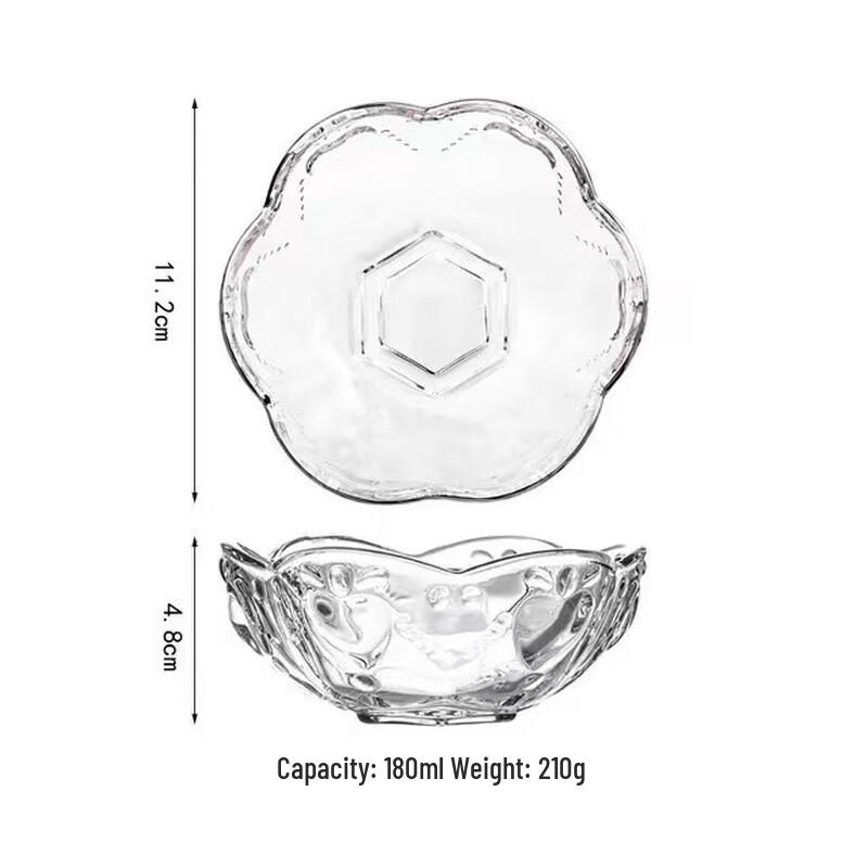 Elegant Glass Dessert & Snack Bowl Set