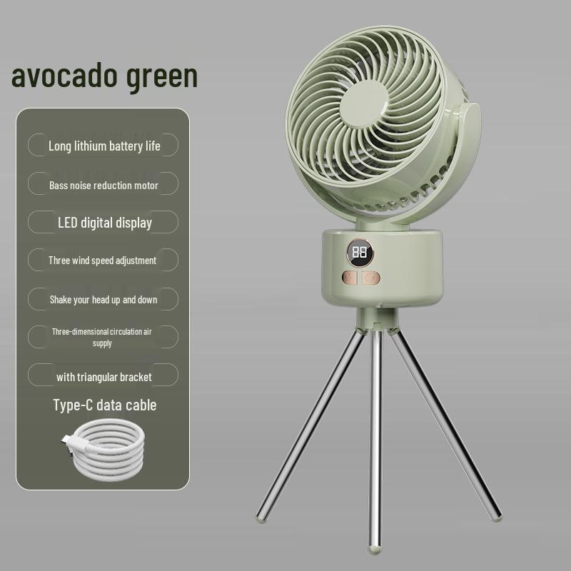 Portable USB Rechargeable Outdoor Fan: Compact and Versatile for Camping, Office, Desk, or Floor Use.