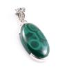 Подвеска из стерлингового серебра 925 пробы с натуральным малахитом 1,5'' i9L51