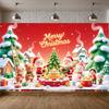 Christmas Decoration Banner Lightweight Material Merry Christmas Banner Christmas Banner Santa Claus Pattern For Home Decoration
