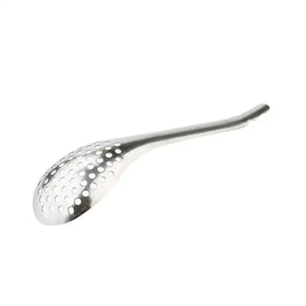 1Pc Caviar Spoon Hot Pot Filter Spoon with Long Handle Vintage Tea Spoon Shovel Set Small Spoons 56 Holes Kitchen Tools