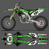 PowerZone Индивидуальные Командные Графические Фоны Наклейки Комплект Для Kawasaki KXF450 2006 2007 2008 KX450F Мотоцикла