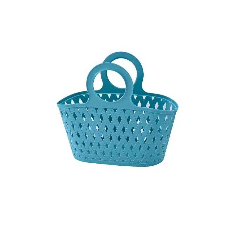 Портативная полая корзина для купания, корзина для хранения принадлежностей для мытья в ванной, сумка для рук, органайзер для слива белья, чехол для ванной комнаты