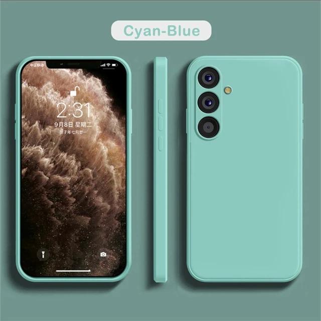 Galaxy S24 S23 Ultra S22 S25 Liquid Silicon Phone Case For Samsung Galaxy S24 Plus S23 S22 Ultra A54 A55 Soft Shockproof Cover
