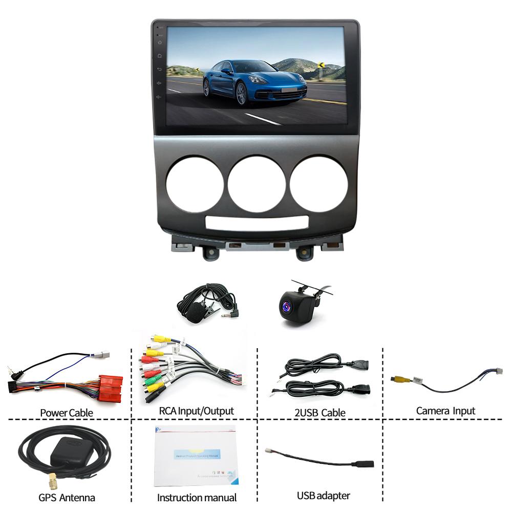 2+32G Android 14 Car Stereo for Mazda 5 2005-2010 fit for CarPlay Android Auto 9in Car Radio GPS Navi Wifi FM/RDS SWC 2+32G+AHD