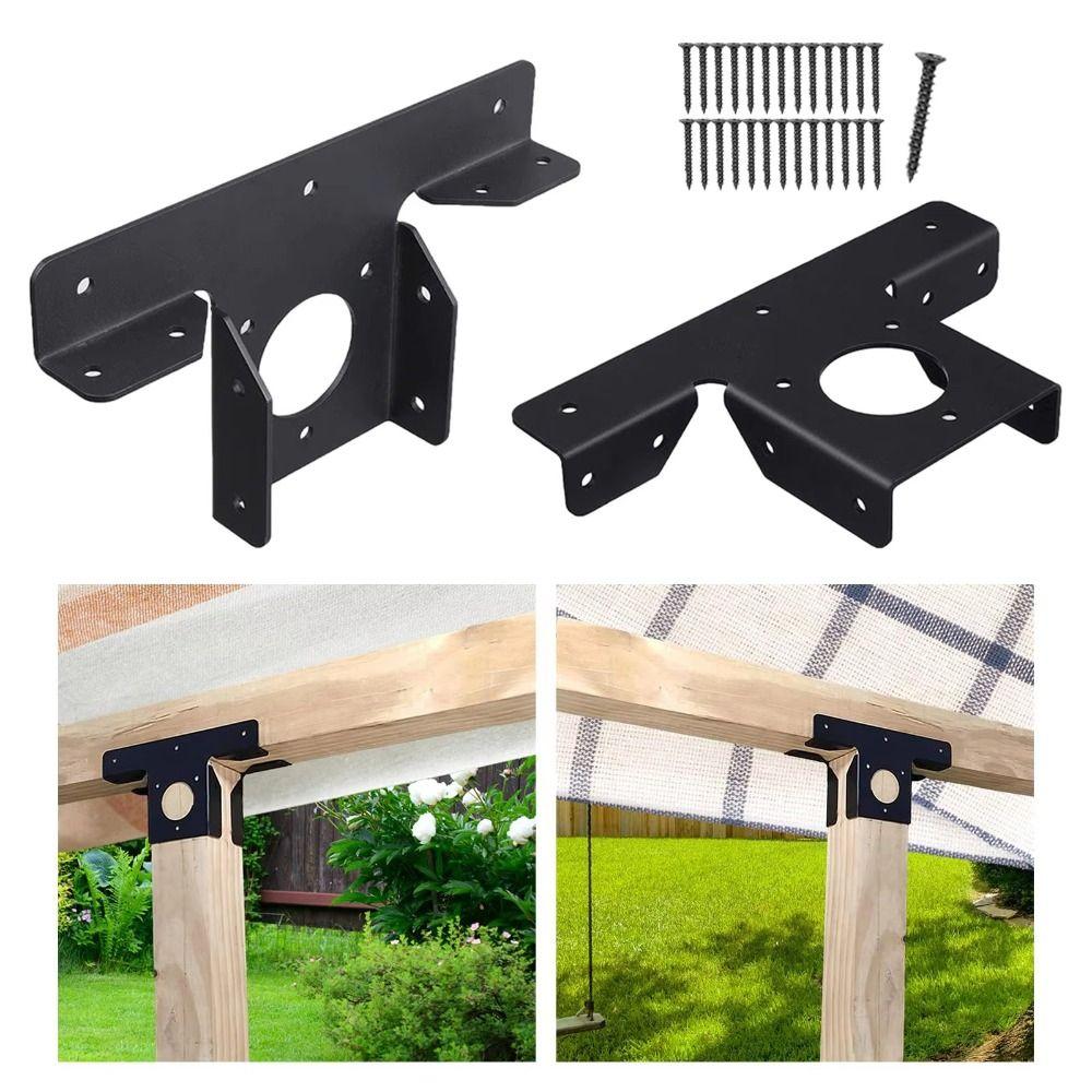 2pcs Adjustable Pergola Brackets 3-Way Pergola Fixed Bracket Pergola Corner Frame  Courtyards