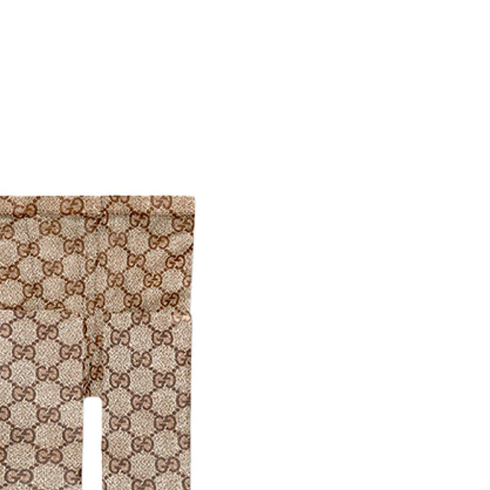 Gucci Колготки с узором 'GG Tulle' 'Бежевый/Эбоновый' 523697-3GA35-9764