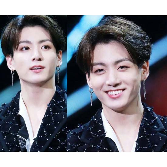 BTS Jungkook style] прямая серьга с перьями + 1 случайная