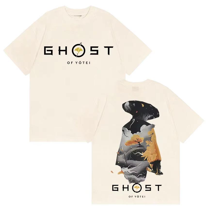 Ghost of Yotei Japan Graphic T Shirts Mens Harajuku Clothing Short Sleeve Tshirts Casual Springsummer Short Sleeve Top