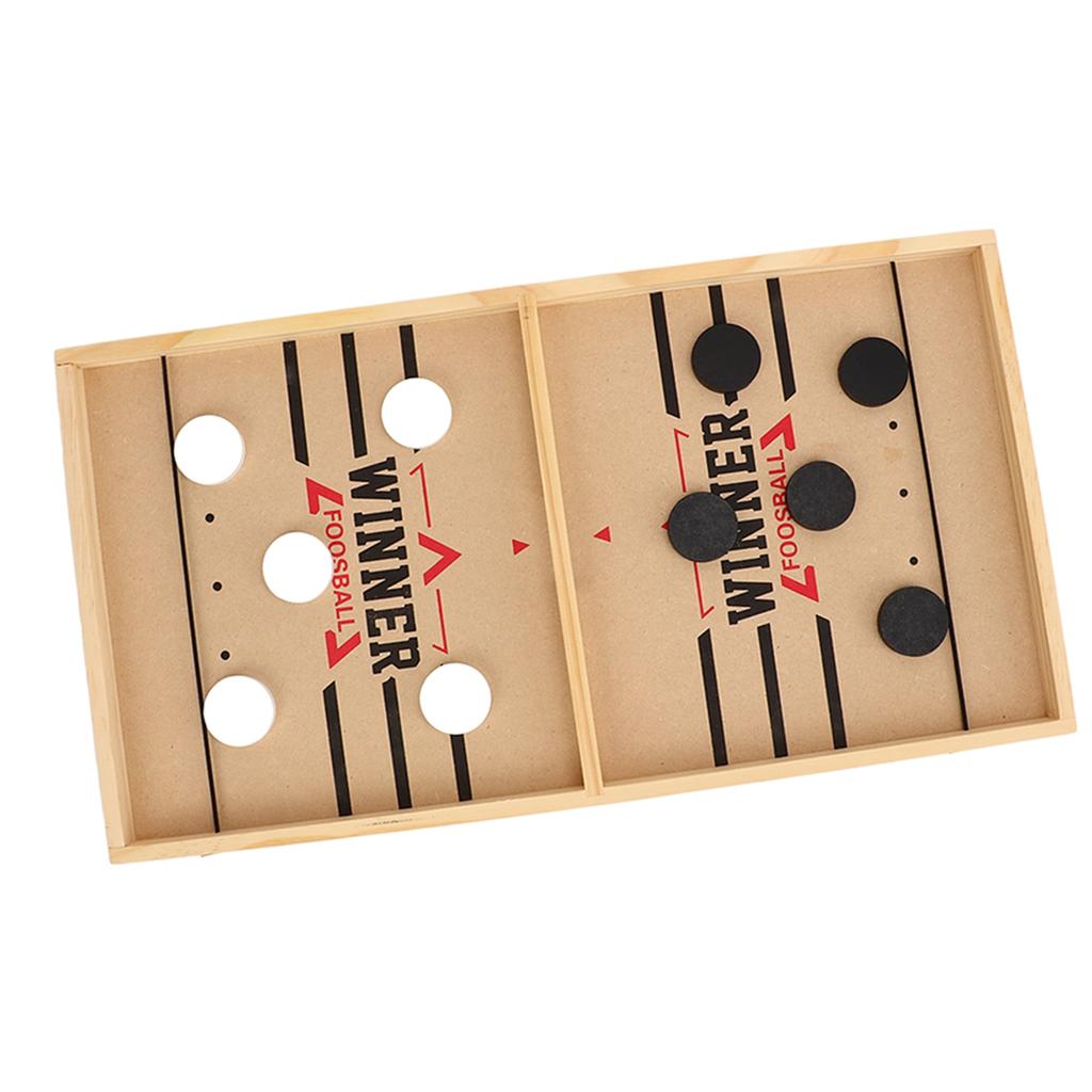 Wooden Hockey Table Game Desktop Battle Family Board Games Toy 2 In 1 for Parent Child Interactive