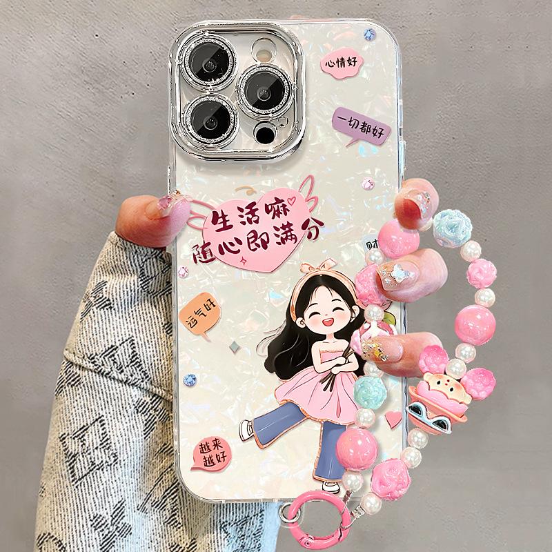 Девушка с отличными оценками подает заявку на чехол для iPhone 11promax iphone11 милый 11 с цепочкой 11 новый 11 внешний