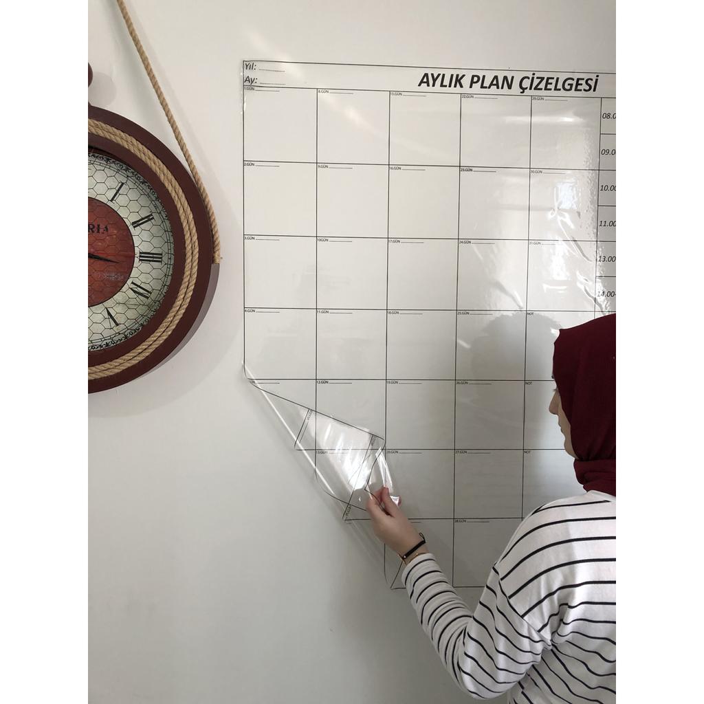 Monthly Planner Smart Paper Board Calendar Writing Board Pen Gift 100x100 Cm