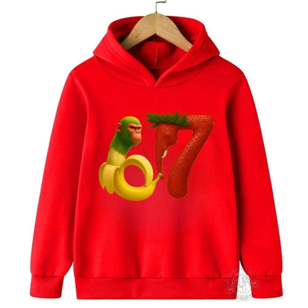Spring Autumn 67 Six Seven Crazy Men's Hoodie Casual Fashion Fun Hooded Sweatshirt Pullover Women Clothing Top