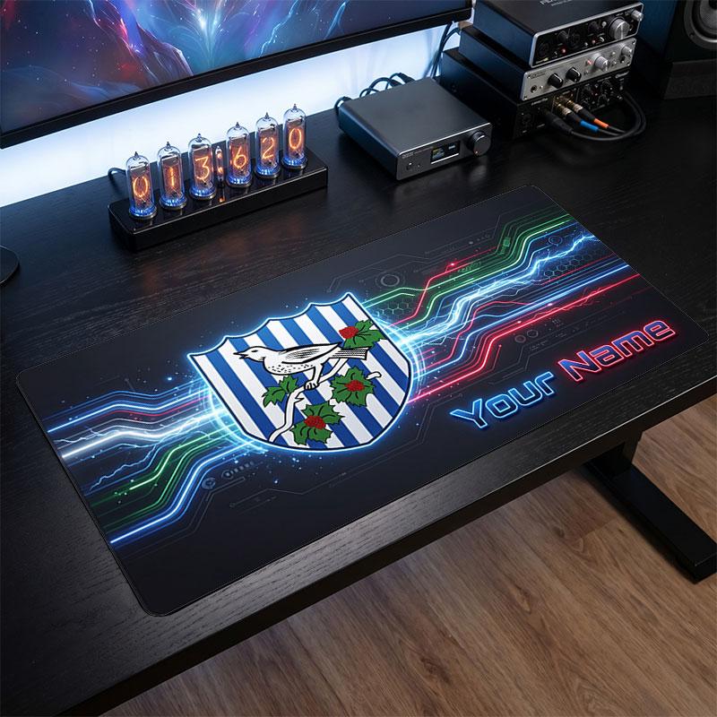 West Bromwich Albion Custom Large Mouse Pad, Personalized Name Text Print, Football Logo Non‑Slip Desk Mat Gaming Gift
