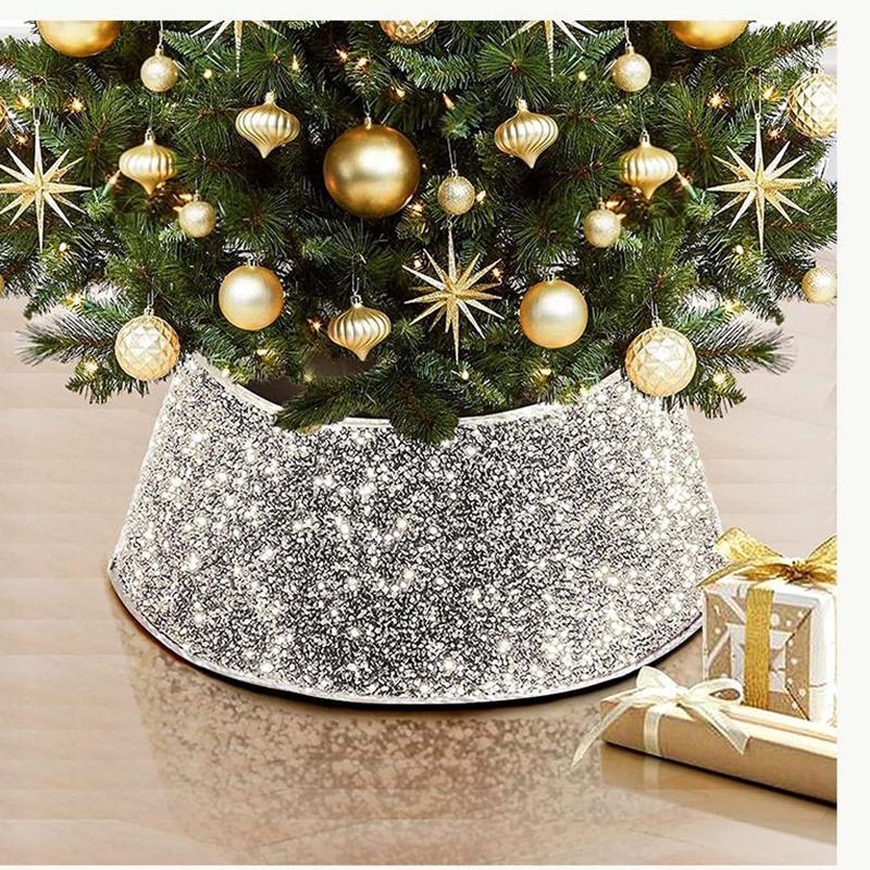 1 шт. красно-белая декоративная юбка для рождественской елки, домашний декор, празднование новогодней вечеринки, комнатное и уличное украшение, реквизит