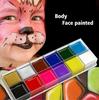 Фестиваль Боди-арт Игра Клоун Хэллоуин Макияж Краска для Лица Масляная 12 Цветов Макияж с Раскрашенным Лицом