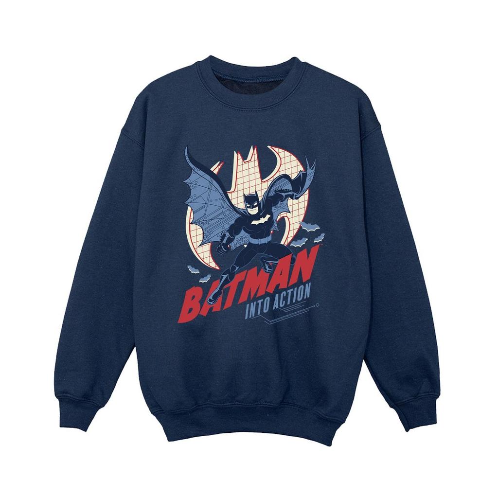 DC Comics Boys Batman Into Action Sweatshirt