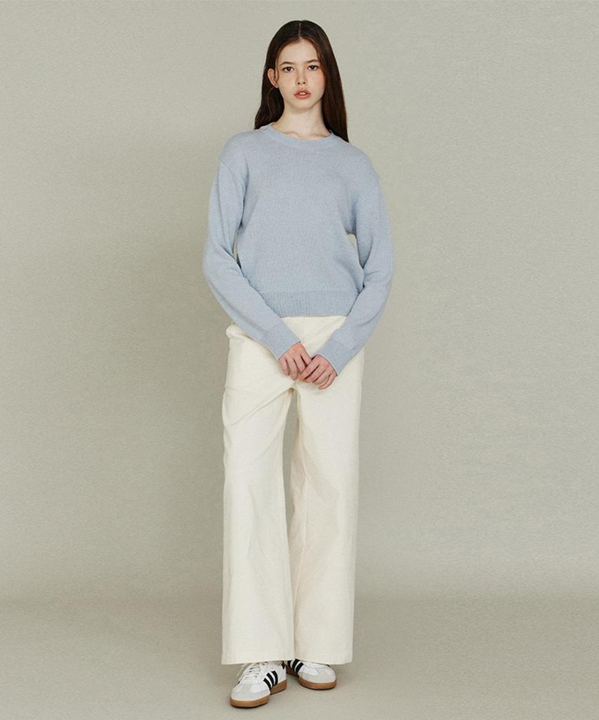 ITOV SEOUL Slit Button Round Knit Sb