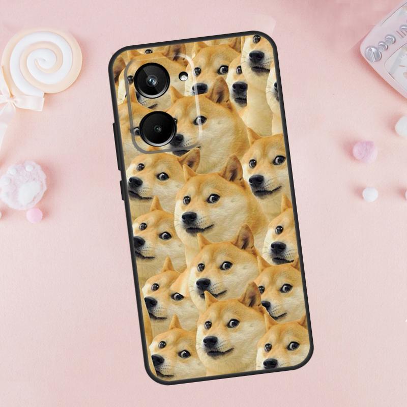 DOGE MEME Shiba Inu Dog For Realme 12 11 10 9 Pro Plus C67 C55 C53 C35 C33 C30 C25s C21Y C15 GT Neo5 GT3 GT5 Case