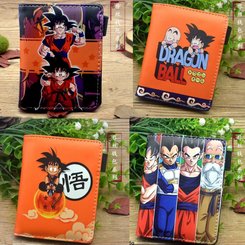 anime character peripheral doll goku cartoon wallet coin card holder twodimensional wallet men pu birthday gift