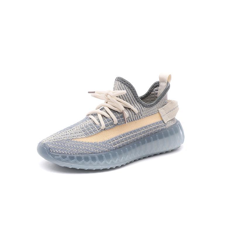 Пара кокосовых кроссовок 2025 лето новинка дышащие кроссовки для бега из ткани-мухи корейская версия легких спортивных кроссовок для женщин