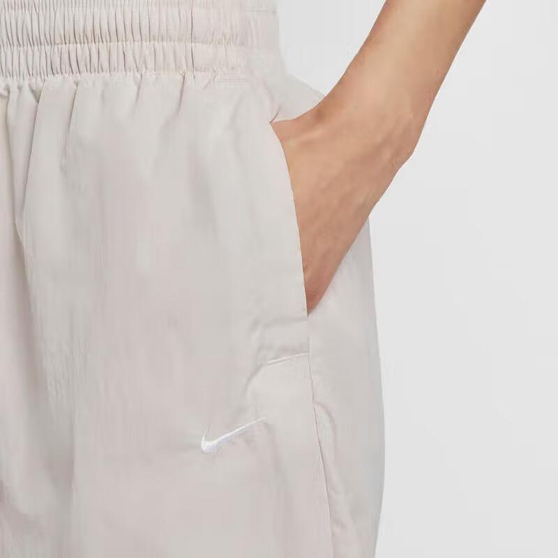 Nike Модные тканые удобные мягкие дышащие повседневные брюки женские низ бежевого цвета FV7669-110