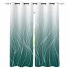 Turquoise Gradient Line Texture Blackout Curtains For Living Room Bedroom Window Treatment Blinds Drapes