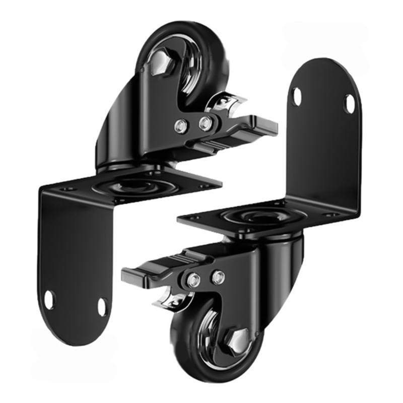 Quiet Glides 2pcs General Casters with Corner Guards Heavy Duty Casters Wheel Simple Installation for Tables & Chairs