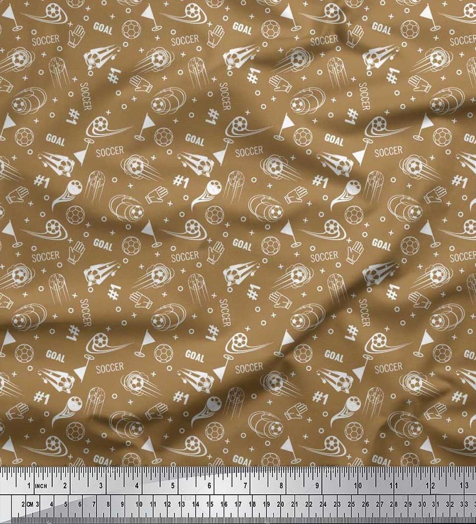 Soimoi Японский креп-сатин, геометрический знак, флаг и футбольная спортивная ткань с принтом по метрам, 42 дюйма