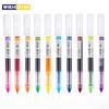 10 Colors Straight Liquid Gel Pen Quick-drying Large-capacity Colorful Gel Pens 0.5mm Rollerball Pens School Office Stationery