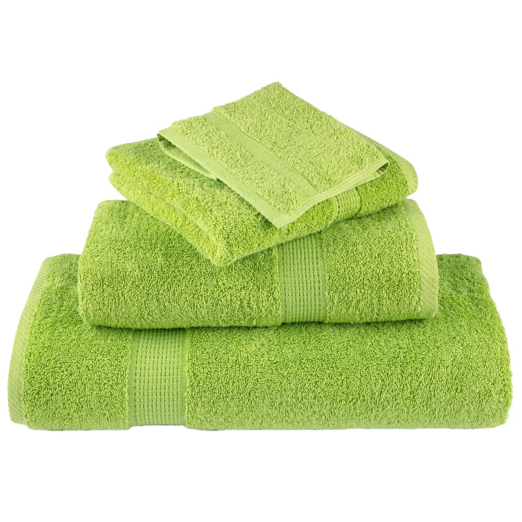 Premium Guest Towels SOLUND 4 pcs Apple Green 30 x 50 cm 600 g m²