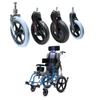 Wheelchair Wheel Replacement Parts Wheelchair Wheel with Front Fork Solid Replacement Wheels for Wheelchairs Rollators