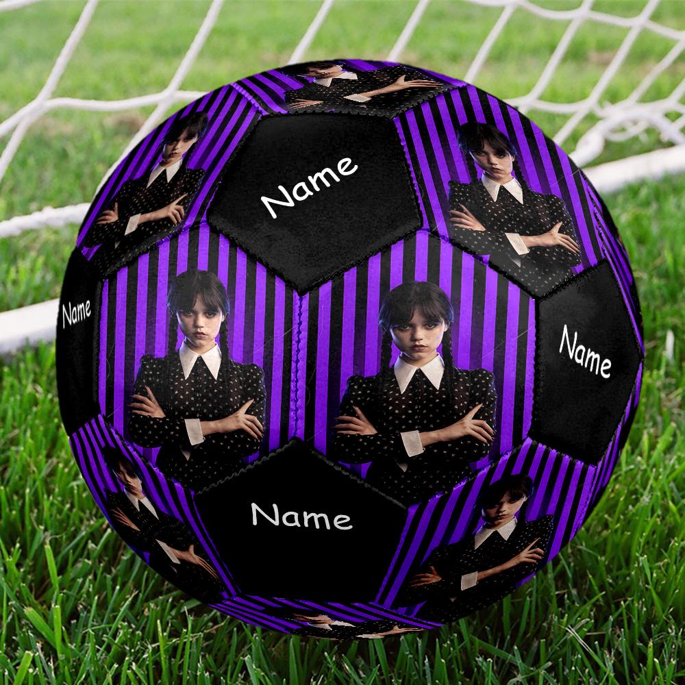 Custom Name Wednesday Theme Size 5 Soccer Ball, Suitable for Both Indoor and Outdoor Matches, a Gift Suitable for Everyone.