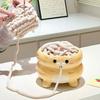 Керамическая емкость ручной росписи для хранения клубков пряжи и крючков для вязания, дизайн с кошками