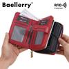 Baellerry Защита от RFID-кражи Застежка-молния Держатель для карт для женщин Модные женские кошельки из ПУ кожи