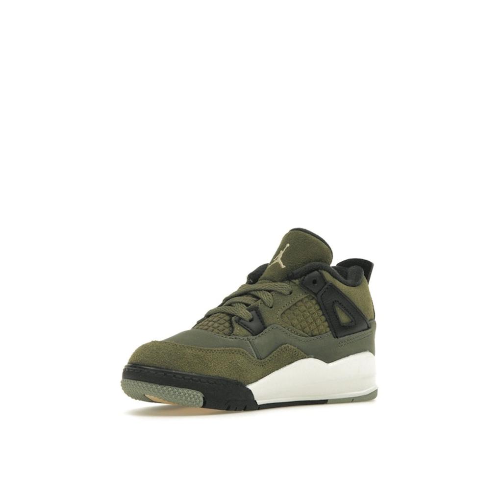 Кроссовки Air Jordan 4 Retro SE Craft TD Olive Baby, зеленые, средне-оливковые, бледно-ванильные, FB9930-200