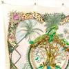 [Б/У]E1 It HERMES Платок-каре 90 Плиссированный 90x90 Белый Зеленый Коричневый Мультицветный Шелк [Купить сейчас] [ALOHA] 100%