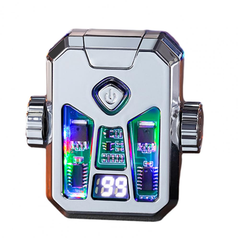 Windproof Igniter Colorful Spinning Toy Compact Rechargeable Arc-pulse Igniter Windproof Electric Flameless Bbq Fidget Toy