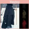 Elegant Black Medieval Cape Hood Robe Perfect For Renaissance Cosplay And Halloween