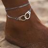 Design Sense, Fashion Trend, Beach Double Layered Handcuffs Chain For Girls