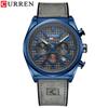 CURREN Новые лучшие мужские часы, водонепроницаемые часы, шестиигольные многофункциональные модные часы с календарем с большим циферблатом