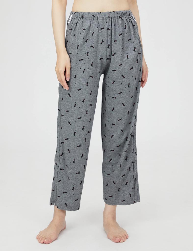 Pajama Care Cat Hospital Hospital Japanese Size LL Equivalent [Airin] Set, Women's Pajamas, Pattern, Women's Nightwear, Clothes, Clothes, Charcoal,