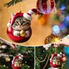 10pcs/set Christmas Tree Cat Ornament Super Cute 10 Cat Acrylic Hat Holiday Car Style Gift Orna U8L5