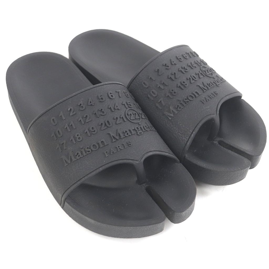 Отличные сандалии Maison Margiela 22 Tabi шлепанцы черная резина мужские 41 Б/У