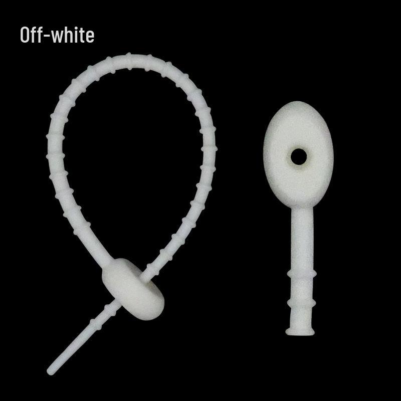 Multicolor TPR Silicone Zip Ties: Elastic Self-Locking, Reusable Cable Organizers & Keychain Pendants.