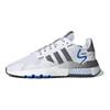 adidas Оригинальные Nite Jogger Тканевые Ретро Лоскутные Спортивные Амортизирующие Низкие Повседневные Кроссовки Унисекс Серый Белый Синий FV6624