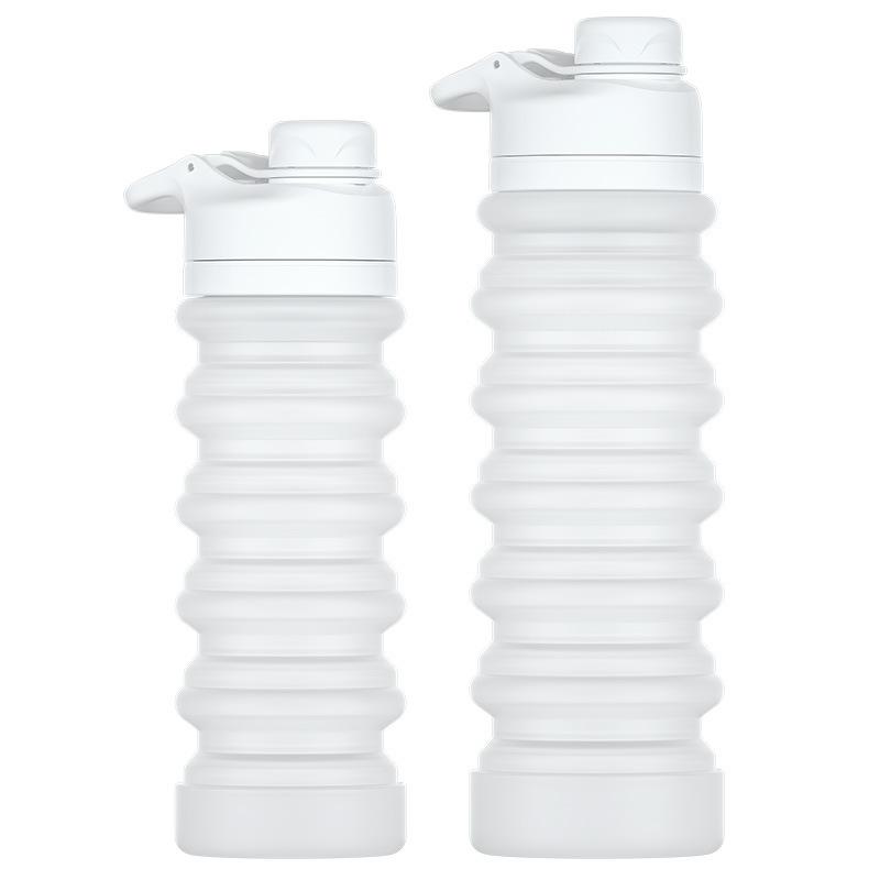 Спортивная силиконовая бутылка для воды на открытом воздухе, портативная дорожная бутылка для воды большой емкости, телескопическая складная чашка, креативная подарочная чашка