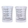 2pcs 6*6*5 CM Espresso Shot Glass Glass Coffee Ounce Cup Double Measuring Baking Cups  Home