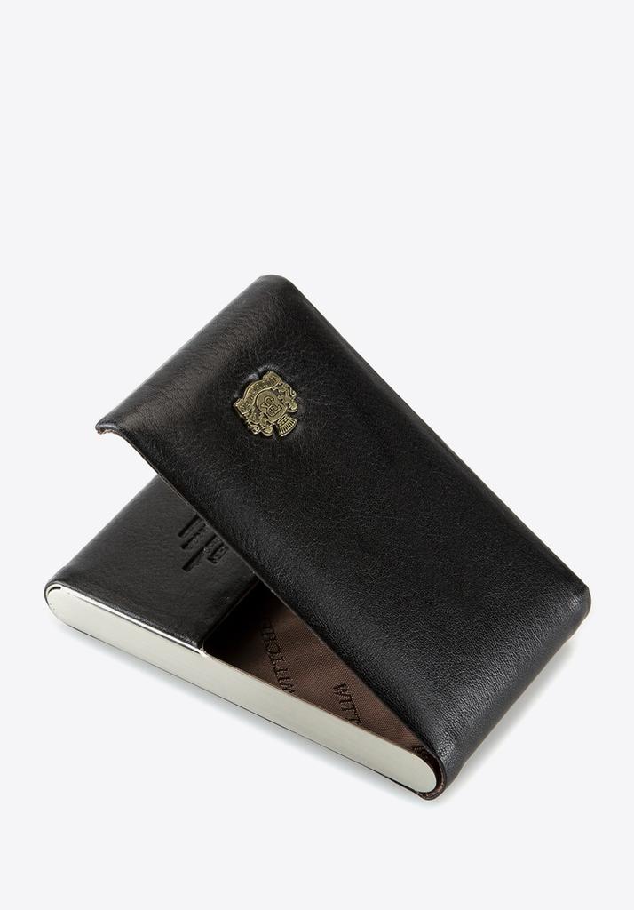 Wittchen Men's Hard Leather Business Card Case Black Natural Leather