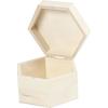 Jewelry Box - Creotime - 12 X 7 Cm - MDF - Unisex - Brown, Transparent